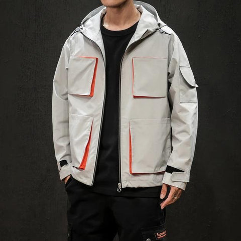 3D Pocket Zip Up Jacket