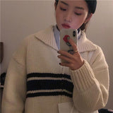 Thick Fiber Knitted Zip Up Cardigan