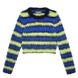 Fuzzy Striped Sweater