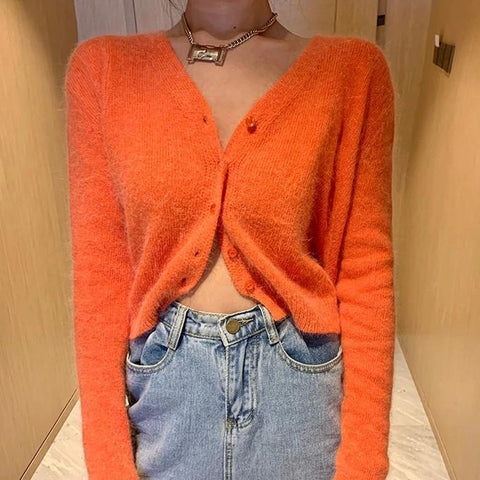 Retro Cropped Cardigan