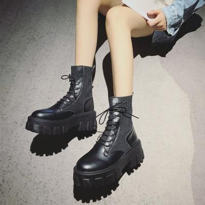 Patent Platform Moto Boots