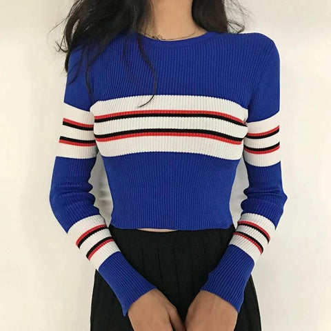 Sporty Ribbed Sweater