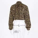 Leopard Zip Up Sweater