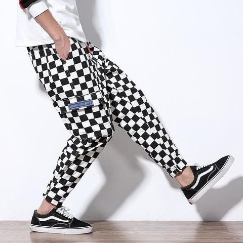 Vintage Checkered Cargo Pants