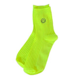 Neon Smiley Face Socks