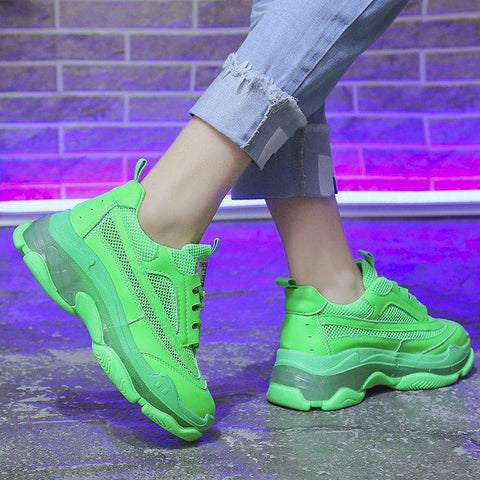 Platform Neon Sneakers