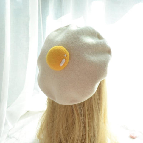 Sunny Side Up Egg Beret