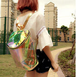 Holographic Transparent Backpack