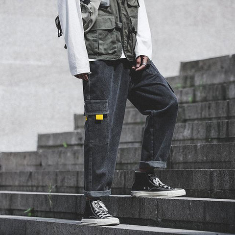 Oversized Cargo Denim Pants