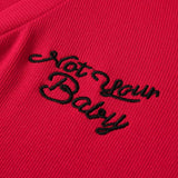 "Not Your Baby" Embroidered Cardigan