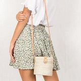 Ruffled Floral Mini Skirt