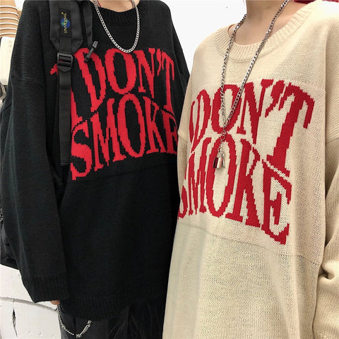 "I Don't Smoke" Knit Sweater