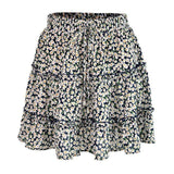 Ruffled Floral Mini Skirt