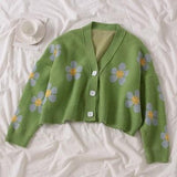 Knitted Flower Cardigan