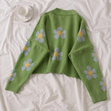 Knitted Flower Cardigan