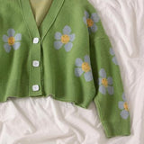 Knitted Flower Cardigan