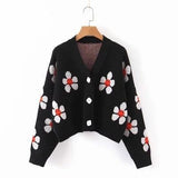 Knitted Flower Cardigan