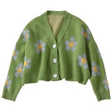 Knitted Flower Cardigan