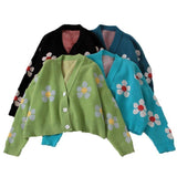 Knitted Flower Cardigan