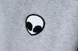 Alien Emoji Embroidered Pullover