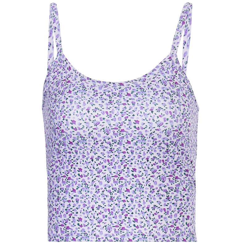 Violet Floral Crop Top – White Market