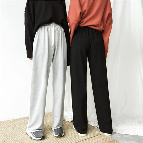 High Waisted Cotton Unisex Sweatpants