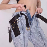 Double Leather Crossbody Bags