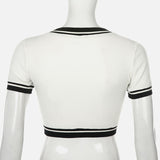 "Private School" Ribbed Crop Top