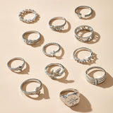 Silver Ring Set 13pcs