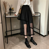 2 Layer High Waist Midi Skirt