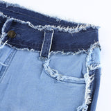 Frayed Patched Jeans