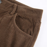 High Waisted Y2K Corduroy Trousers