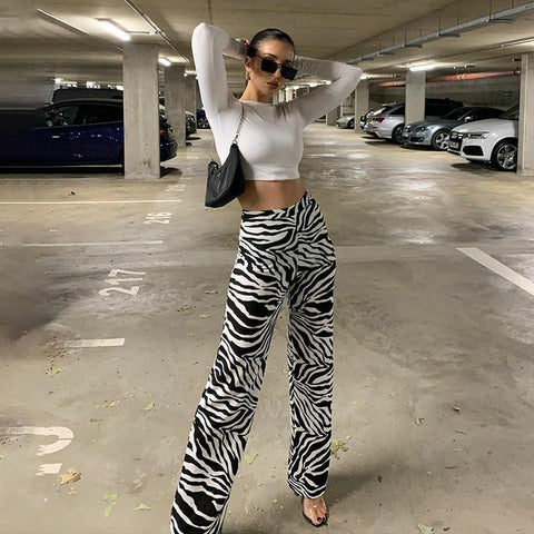 Psychedelic Zebra Print Pants