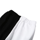 Black White Split Trousers