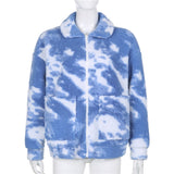 Winter Tie Dye Sherpa Jacket