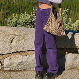 High Waisted Y2K Corduroy Trousers
