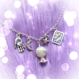 Moonstone Crystal Ball Necklace