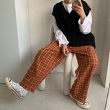 Thick Plaid Trousers