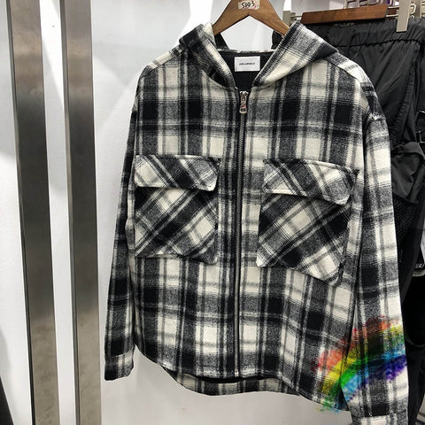 Plaid Hooded Jacket