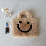 Smiley Face Vegan Fur Bag