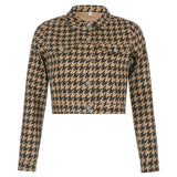 Hounds Tooth Cropped Jacket