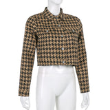 Hounds Tooth Cropped Jacket