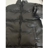 Vegan Leather Puffer Jacket