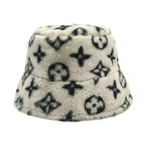 Monogram Faux Fur Bucket Hat