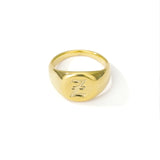 Initial A-Z Old English Signet Ring