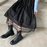 Irregular Pleated Midi Skirt