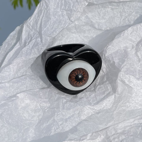 Acrylic Evil Eye Rings