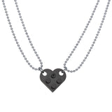 2 Pcs Lego Heart Necklaces