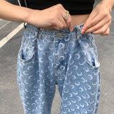 Crescent Straight Shrunk Waist Jeans
