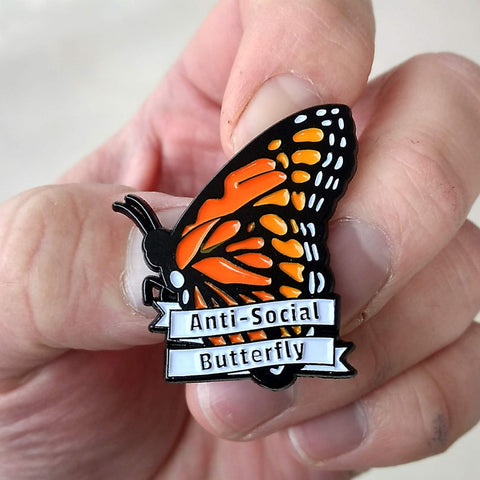 "Antisocial Butterfly" Pin